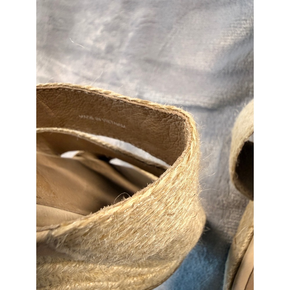 Eileen Fisher Womens Beige Woven Triple Strap Espadrille Platform Sandals 6 NEW - Picture 4 of 6